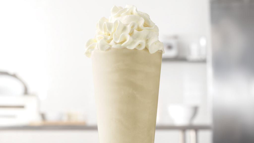 Handcrafted Shake · A rich & creamy vanilla shake topped with whipped cream. Visit arbys.com for nutritional and allergen information.