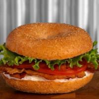 Cold Bltcc · Crispy Bacon, Lettuce, Tomato, and Cream Cheese on your choice of bagel  (or croissant + $ 0...