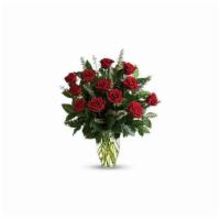 Eternally Yours Dozen Red Long Stem Roses · Proclaim your eternal love with this breathtaking bouquet! One dozen resplendent red roses, ...