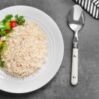 Rice Pilaf · Steamed rice prepared fresh daily.