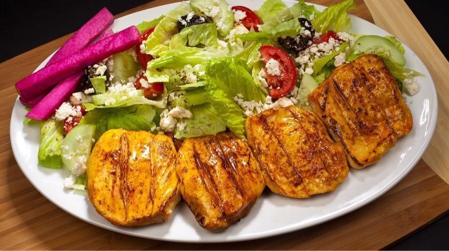 #10 Chicken Breast W/Greek Salad · Chicken Breast served Greek Salad