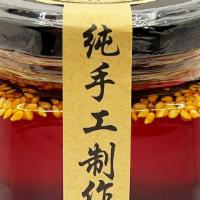 Handmade Red Chile Oil 12.8 Oz / 自制手工辣椒油 380 Ml · Favorite. Contains sesame / 含有芝麻.