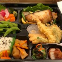 Kiwami Combination Bento* · Choice w/Crispy Rice $42.00
                 w/ Edamame  $38.00

Choice of (Chicken Teriyaki...