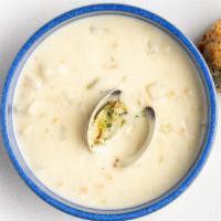 Poseidon'S Clam Chowder · Clams, potatoes, celery, cheddar biscuit.
