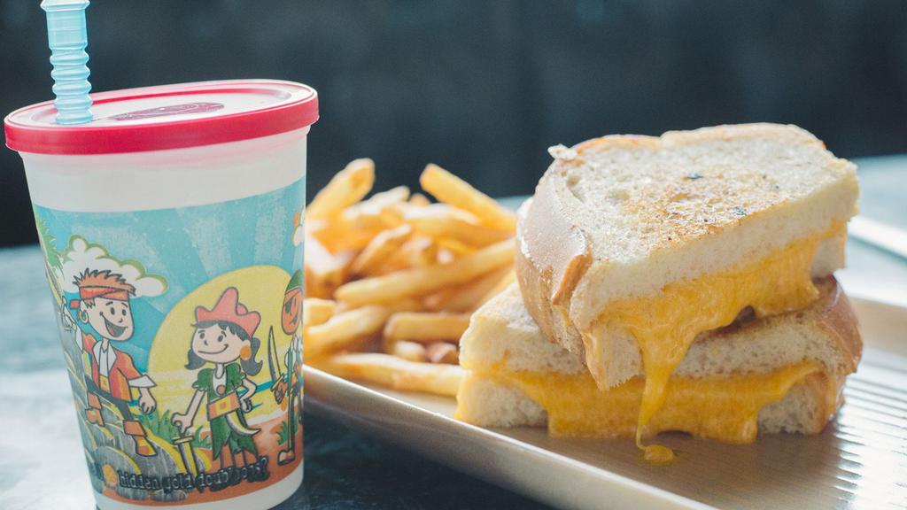Kids Grilled Cheese · Cheddar cheese and fries