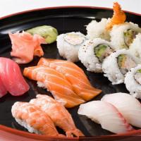 8 Pcs Sushi & Roll · 8 Pcs Sushi, Served Garden Salad and Miso Soup ( Tuna, Salmon), 4 Pcs California Roll, 4 Pcs...