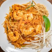 Pad Thai Noodle · Famous thin rice noodle in tangy tamarind sauce stir with egg, bean sprout, green onion and ...