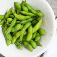 Edamame · Steamed young soybean with kasher salt.