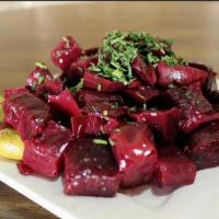 Beet Salad · Gluten-free. Red beets, olive oil, and lemon.