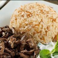 Beef Shawarma · Grilled thinly sliced marinated beef.