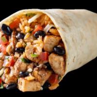 Burrito · 13 inch flour tortilla packed full with your choice of protein, and toppings.