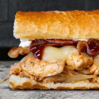 Glorious Grilled Chicken. · Grilled Marinated Chicken Breast | Crisp Bacon | 
Grilled Onions | Melted Provolone | Mayo |...