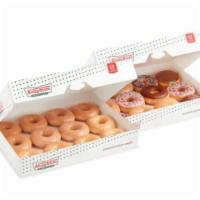 Krispy Kreme Original Glazed® & Classic Assorted (24 Count) · A dozen of our iconic Original Glazed® doughnuts plus a dozen assortment of our classic doug...