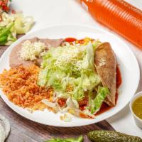#5 Beef Taco & Cheese Enchilada · 