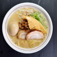 Jinya Tonkotsu Original · Pork broth, pork chashu, pork soboro, bean sprouts, green onion bamboo shoots, seasoned egg ...