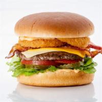 Big Boss Combo · 1/4 lb Beef Patty on toasted bun with lettuce, tomatoes, onions, pickles, American and Swiss...