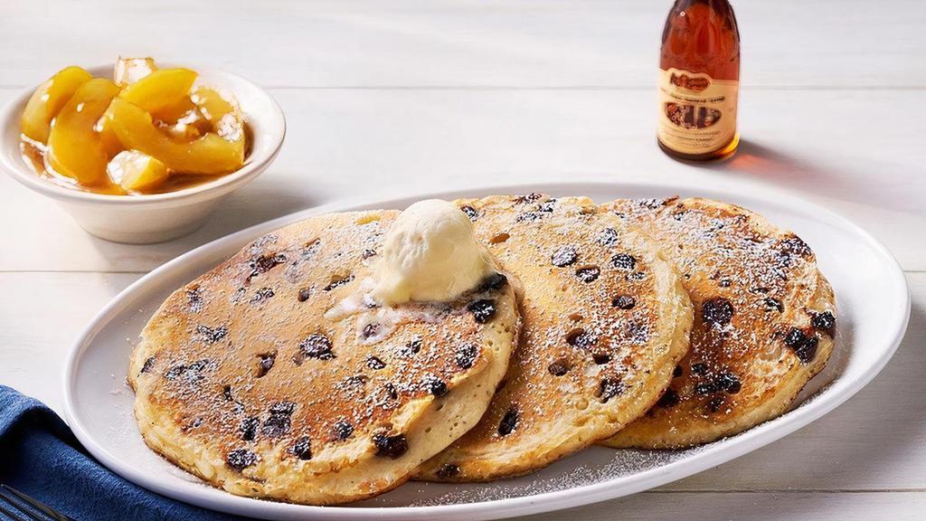 Specialty Pancakes Bundle · 3 Specialty Pancakes n' butter served with 100% Pure Natural Syrup and your choice of side.. *Blueberry Pancakes served with Blueberry Syrup.