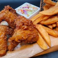 #6. 3 Pcs (Whole Wing) · Served with Fries, pickled radish & cole slaw.