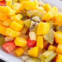 Fruit Salad · 15 Oz of freshly cut Banana, Strawberry, Kiwi and Pineapple.