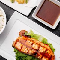 Salmon Teriyaki · charbroiled choice‐cut salmon, teriyaki sauce.