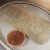 Breakfast Burrito · 3 eggs, hash browns, shredded jack/cheddar cheese mix, choice of bacon ham OR sausage, salsa...