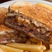 Patty Melt · 1/4 lb. hamburger patty, grilled onions, american cheese on grilled rye