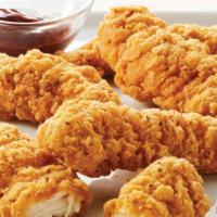 Chicken Strips · 5-piece chicken strips with choice of 1 dipping sauce OR 10-piece chicken strips with choice...