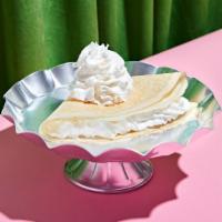 Sweet Cream Crepe · Fresh sweet whipped cream wrapped in a warm crepe.