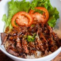 Beef Teriyaki Bowl · Grilled Beef over Steamed Rice with Teriyaki Sauce