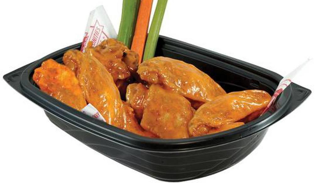 Bone-In Wings - Extra Large (24 Pcs) · Our extra large serving of 24 of our world famous fresh, never frozen Buffalo’s chicken wings and drumettes. Served with carrots & celery and your choice of honey mustard, ranch or blue cheese dressing.