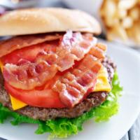 Light Bacon Cheeseburger · 1/4 pound sirloin patties grilled and seasoned, american slices, and crispy bacon with your ...