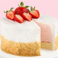 Strawber Cheesecake (Medium ) · Strawberry and cheesecake ice cream and rich covered in fresh cream, and topped with strawbe...