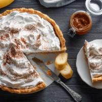 Banana Cream Pie (Full Pie) · Ripe bananas baked into a fresh pie with a buttery crust.