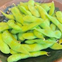 Edamame · boiled soy beans.. beer’s best friend!