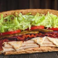 Turkey, Bacon & Jack · Handcrafted sandwich on a toasted french roll with turkey breast, bacon slices, and Jack che...