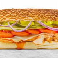 Buffalo Chicken · Grilled chicken breast, buffalo sauce, and Jack cheese all melted together.  Comes with THE ...