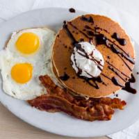 #1. Hotcakes Special · (2) buttermilk hotcakes, (2) eggs any style with (3) pieces of bacon or sausage.