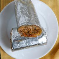 Super Burrito · With meat, rice, beans, salsa, guacamole, sour cream and cheese.