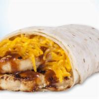 Chicken Burrito · Grilled chicken strips, mild red sauce and mild real cheddar cheese wrapped in a warm flour ...