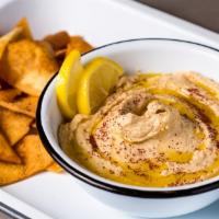 4 Oz Hummus & Chips · House made hummus made with garbanzo bean, tahini sauce, garlic and seasonings comes with a ...
