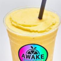 Tropical Freeze · 16 oz. pineapple, mango, banana, coconut milk.