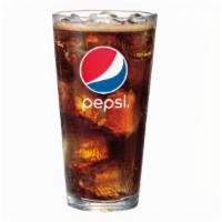 Soda · Large  20 oz. Pepsi, Diet Pepsi, Mountain Dew, Mug Root Beer, Orange Crush, Sierra Mist, Lem...