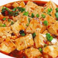 麻婆豆腐 Spicy Mapo Tofu · Spicy.