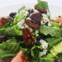 Insalata Papale · Romaine lettuce, pecans, crumbled blue cheese, currants and olives