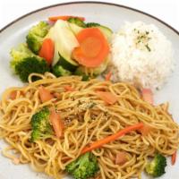 Veggie Butter Garlic Noodles · Japanese noodles wok-stirred with fresh veggies. and traditional butter garlic sauce. Served...