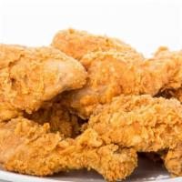 Bbq 4 Piece Fried Chicken · Battered and deep fried in house. Comes with one wing, one thigh, one leg, and one breast.