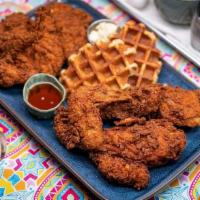 Whole Free Range Chicken (8 Pcs) With 2 Waffles + Syrup · whole free range chicken (8 pieces), coated in our secret southern batter and fried, served ...