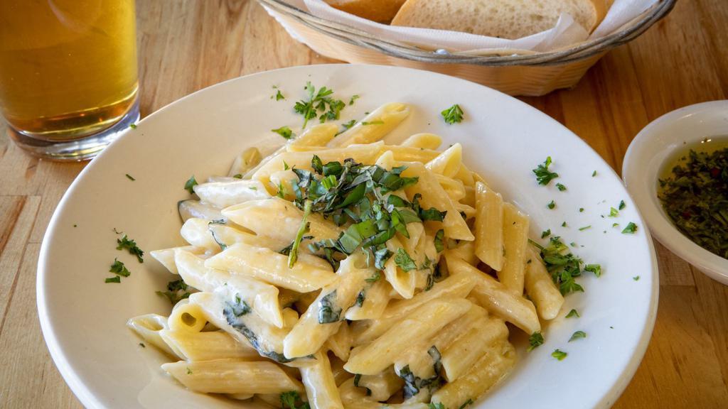 Penne Pasta · Penne pasta sautéed in your favorite sauce.