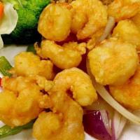 Salt And Pepper  Shrimps(5Pc) · Golden and crispy bettered jumbo prawns season with special salt and pepper .delicious!