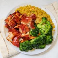Combo 2 · Two items, one side. Choose any two items from vegetable or meat and plus one side from rice...